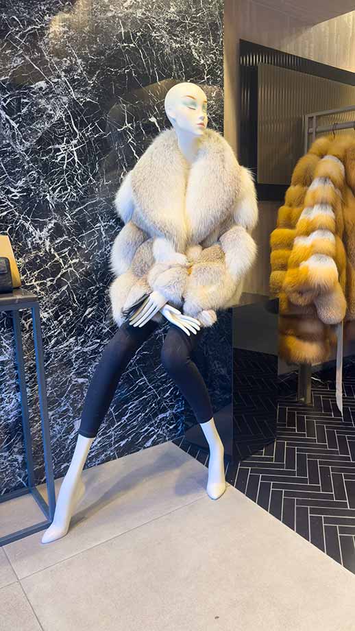 leather jacket with fur