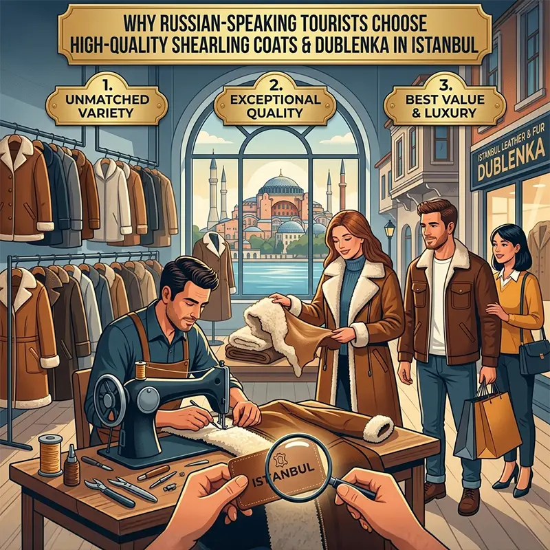 Luxury high-quality shearling coat featuring premium craftsmanship, natural wool lining, genuine leather exterior, and elegant winter fashion styling.
